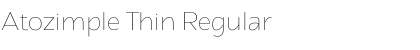 Download Atozimple Thin Regular Font Title Preview