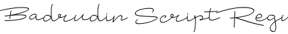 Download Badrudin Script Regular Font Title Preview
