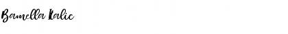 Download Bamella Italic Font Title Preview