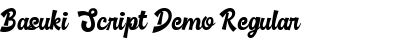 Download Basuki Script Demo Regular Font Title Preview