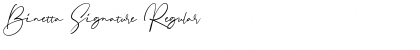 Download Binetta Signature Regular Font Title Preview