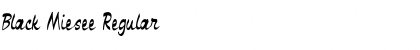 Download Black Miesee Regular Font Title Preview