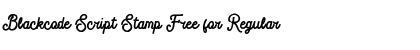 Download Blackcode Script Stamp Free for Regular Font Title Preview