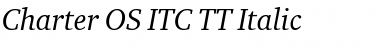 Download Charter OS ITC TT Italic Font Title Preview