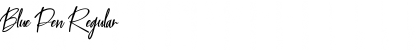 Download Blue Pen Regular Font Title Preview