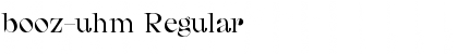 Download booz-uhm Regular Font Title Preview