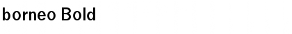 Download borneo Bold Font Title Preview