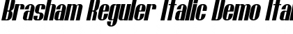 Download Brasham Reguler Italic Demo Italic Font Title Preview