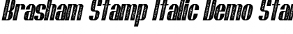 Download Brasham Stamp Italic Demo Stamp Italic Font Title Preview