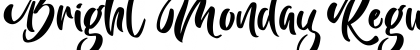 Download Bright Monday Regular Font Title Preview