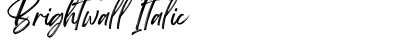 Download Brightwall Italic Font Title Preview