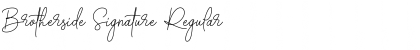 Download Brotherside Signature Regular Font Title Preview