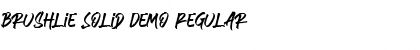 Download Brushlie Solid Demo Regular Font Title Preview