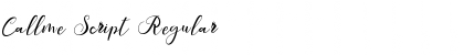 Download Callme Script Regular Font Title Preview