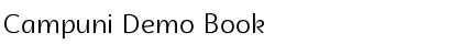 Download Campuni Demo Book Font Title Preview