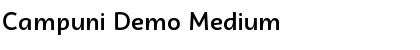 Download Campuni Demo Medium Font Title Preview