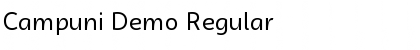 Download Campuni Demo Regular Font Title Preview