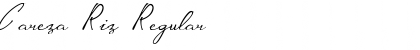 Download Careza Riz Regular Font Title Preview