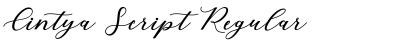 Download Cintya Script Regular Font Title Preview