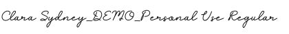 Download Clara Sydney_DEMO_Personal Use Regular Font Title Preview