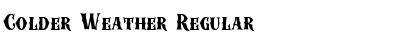 Download Colder Weather Regular Font Title Preview