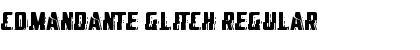 Download comandante Glitch Regular Font Title Preview