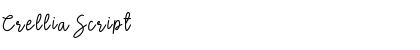 Download Crellia Script Font Title Preview