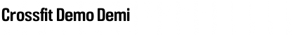 Download Crossfit Demo Demi Font Title Preview