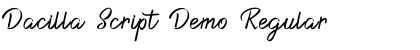 Download Dacilla Script Demo Regular Font