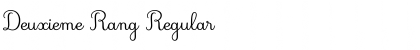 Download Deuxieme Rang Regular Font Title Preview