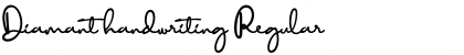 Download Diamant handwriting Regular Font Title Preview
