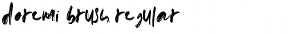Download doremi brush Regular Font Title Preview