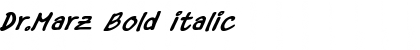 Download Dr.Marz Bold italic Font Title Preview