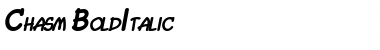 Download Chasm BoldItalic Font Title Preview