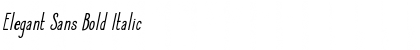 Download Elegant Sans Bold Italic Font Title Preview