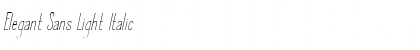 Download Elegant Sans Light Italic Font Title Preview