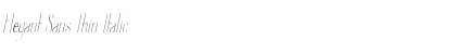 Download Elegant Sans Thin Italic Font Title Preview
