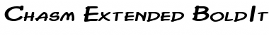 Download Chasm Extended BoldItalic Font Title Preview