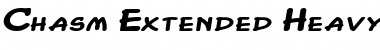 Download Chasm Extended Heavy BoldItalic Font Title Preview