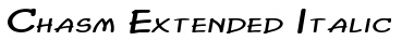 Download Chasm Extended Italic Font Title Preview