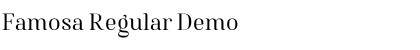 Download Famosa Regular Demo Font Title Preview