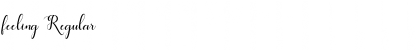 Download feeling Regular Font Title Preview