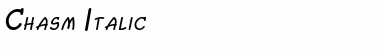 Download Chasm Italic Font Title Preview