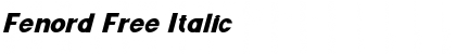 Download Fenord Free Italic Font Title Preview