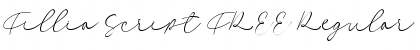 Download Fillia Script FREE Regular Font Title Preview
