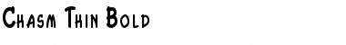 Download Chasm Thin Bold Font Title Preview