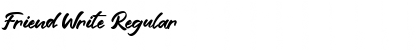 Download Friend Write Regular Font Title Preview