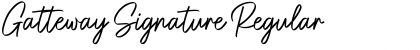 Download Gatteway Signature Regular Font
