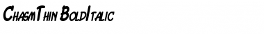 Download ChasmThin BoldItalic Font Title Preview