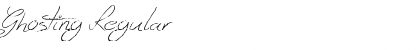 Download Ghosting Regular Font Title Preview